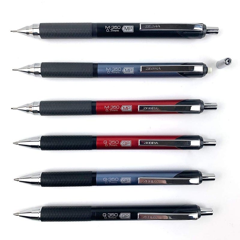 Zebra Pen G-350 Gel Pens 2-Pack, Black Ink, 0.7mm Medium Point, Cobalt Blue Premium Metal Barrel, Rapid Dry Ink, Textured Rubber Grip, Secure Metal Clip, Includes 2 Refills (40212) - Image 5